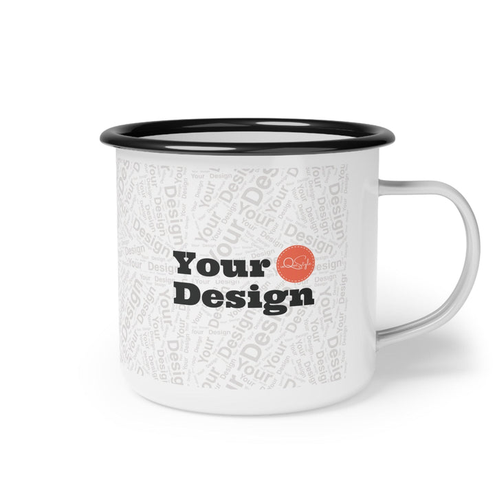 Custom Print Enamel Camp Mug 17oz Black Rim - Custom | Drinkware