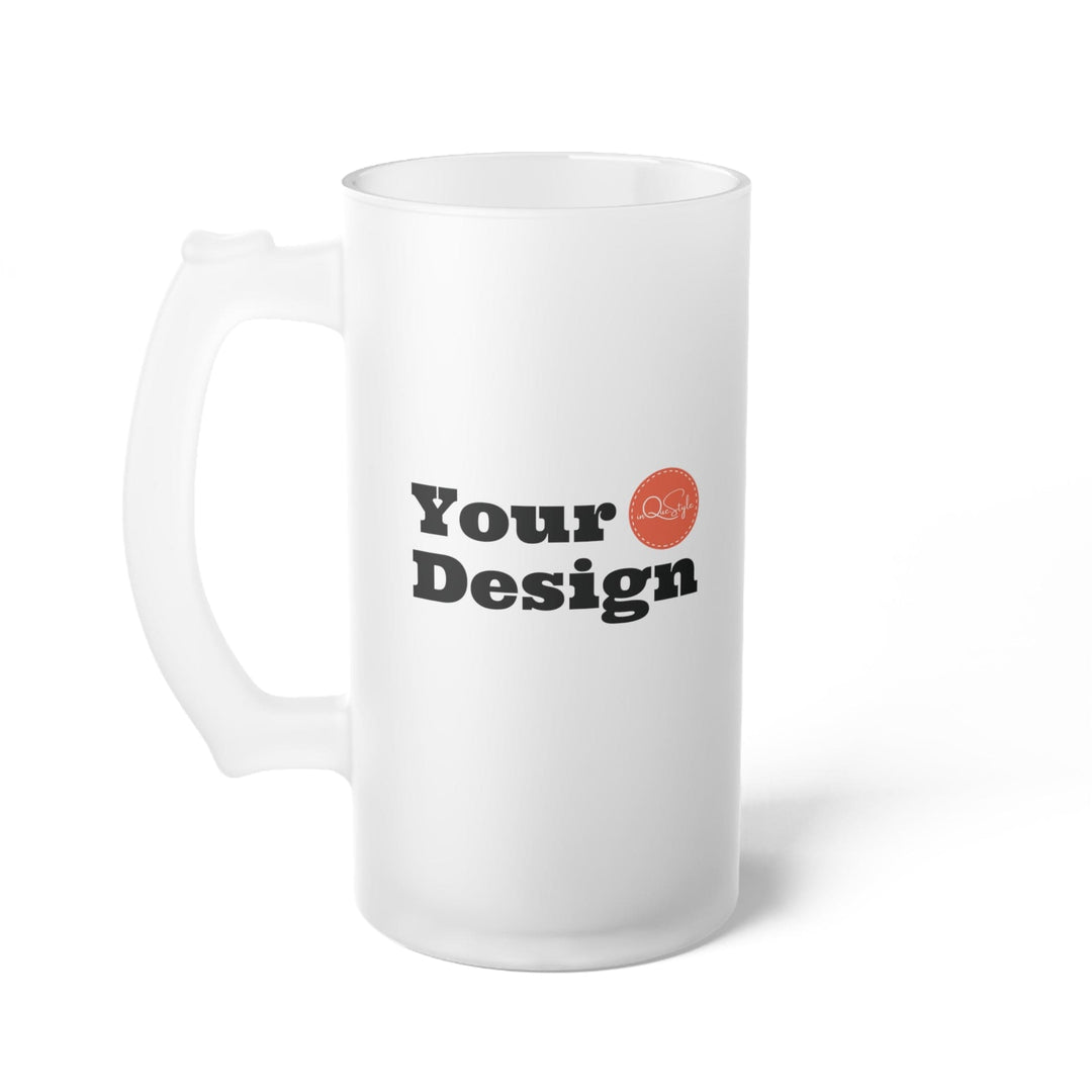 Custom Print Frosted Glass Mug 16oz - Custom | Drinkware