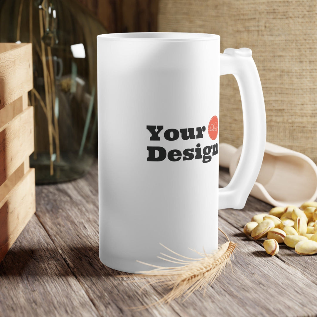 Custom Print Frosted Glass Mug 16oz - Custom | Drinkware