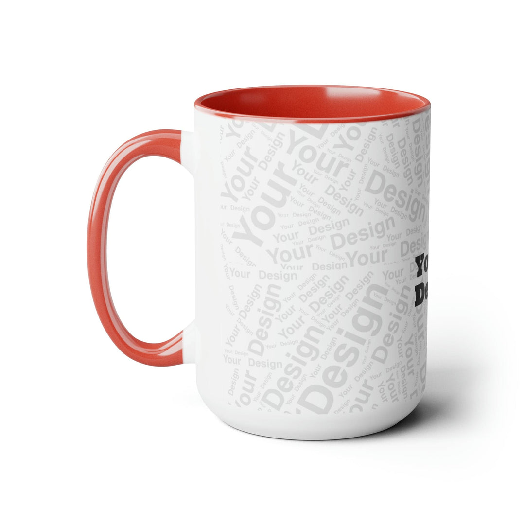 Custom Print Two-tone Coffee Mugs 15oz - Custom | Drinkware