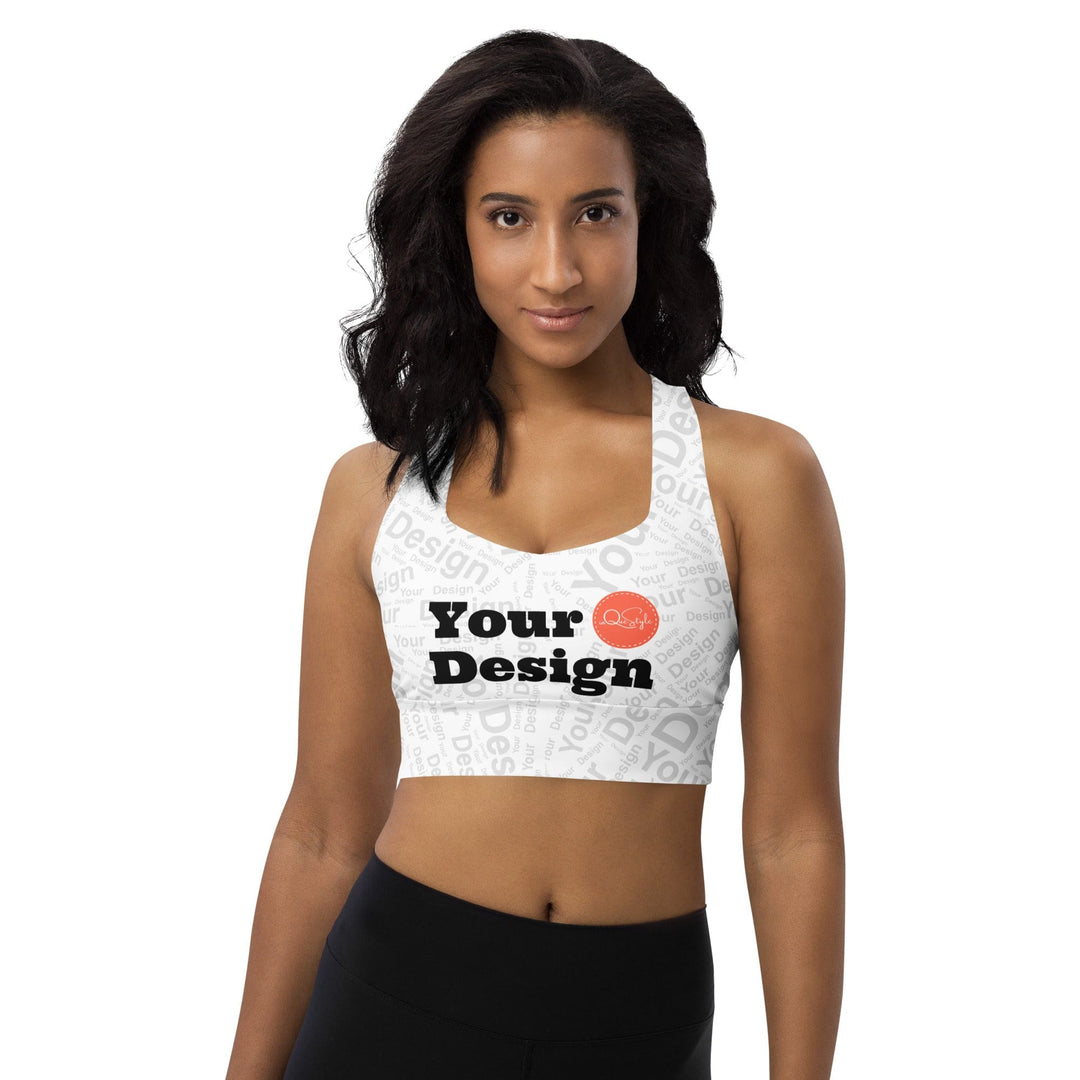 Custom Print Womens Longline Sports Bra - Custom | Apparel | Fitness