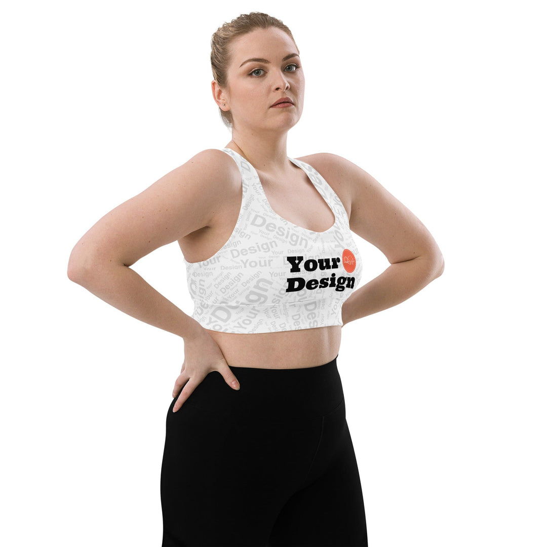 Custom Print Womens Longline Sports Bra - Custom | Apparel | Fitness