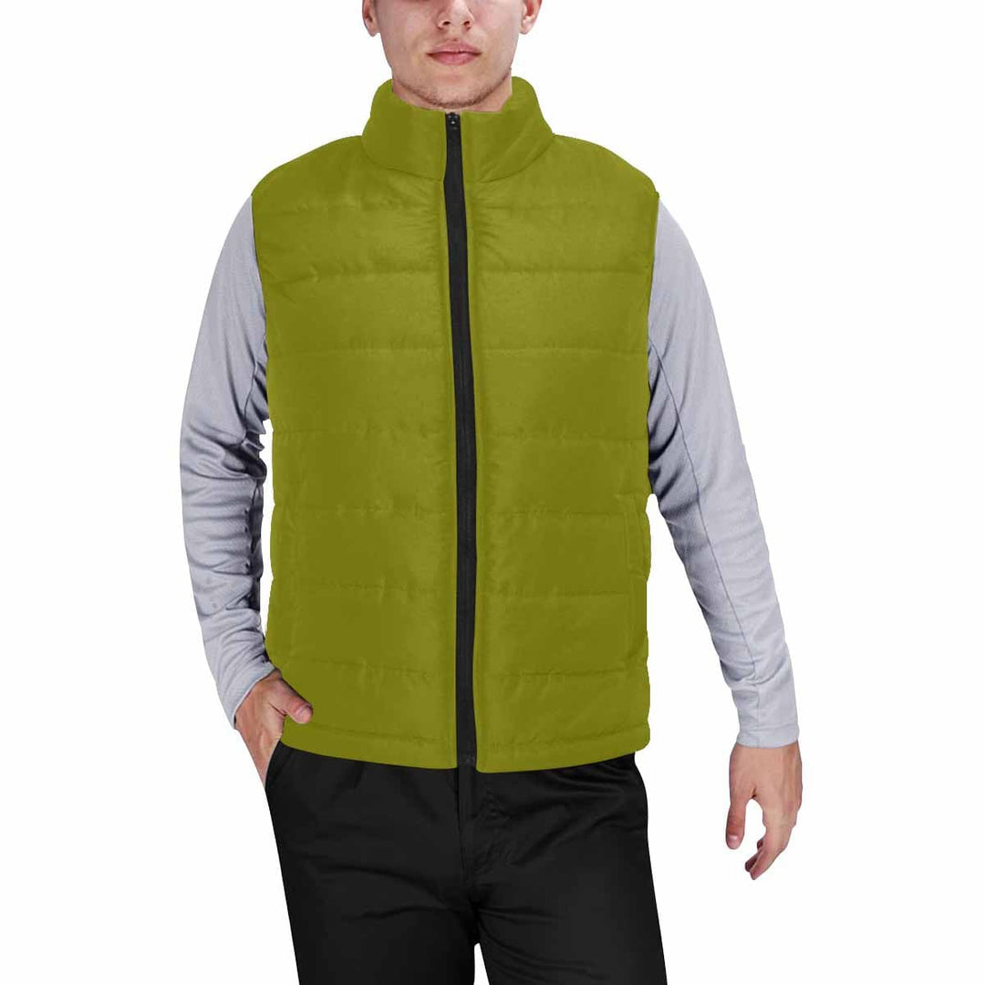 Dark Olive Green Mens Padded Vest - Mens | Vests