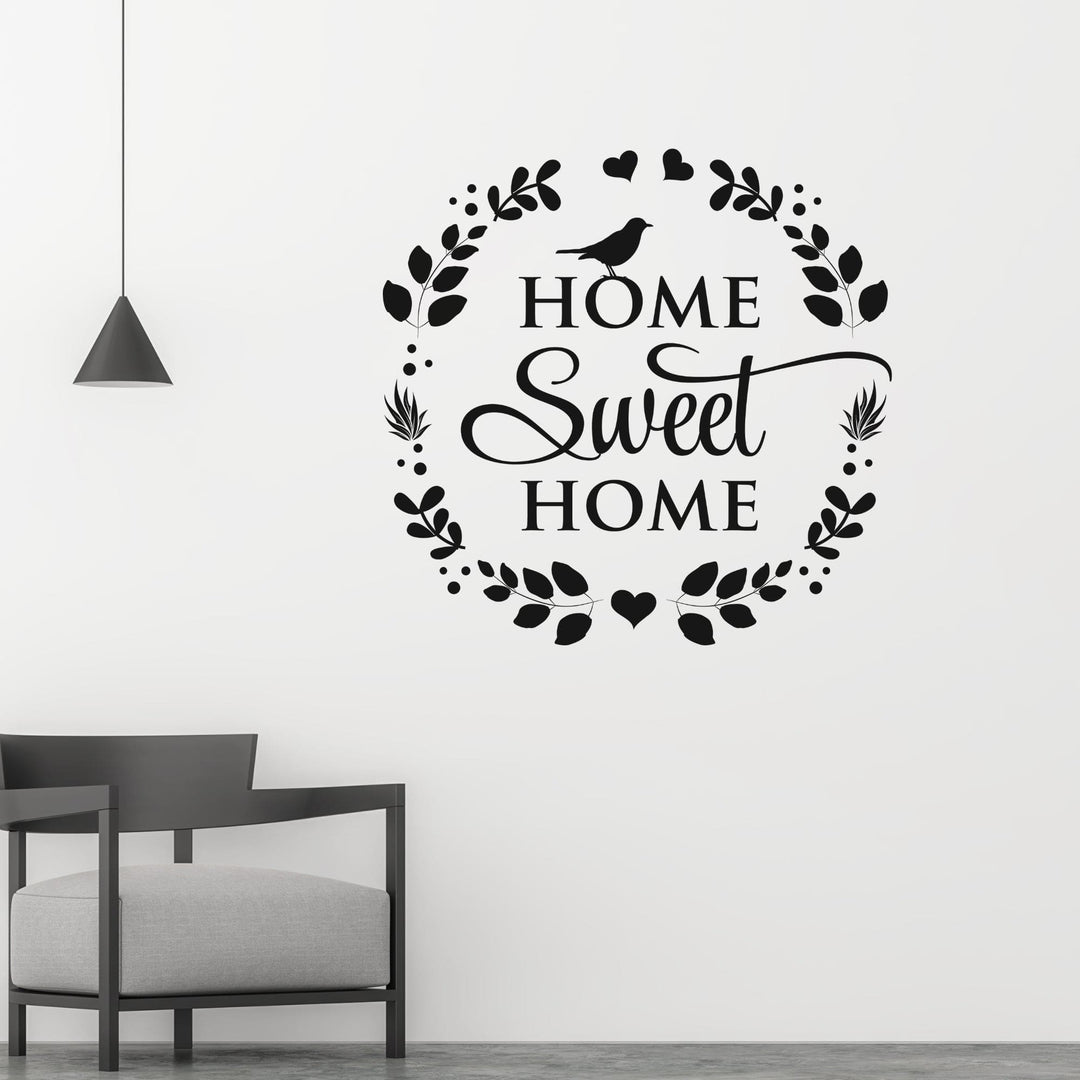 Decor - Home Sweet Home Removable Vinyl Wall Decal Easy Peel and Stick Wall Art