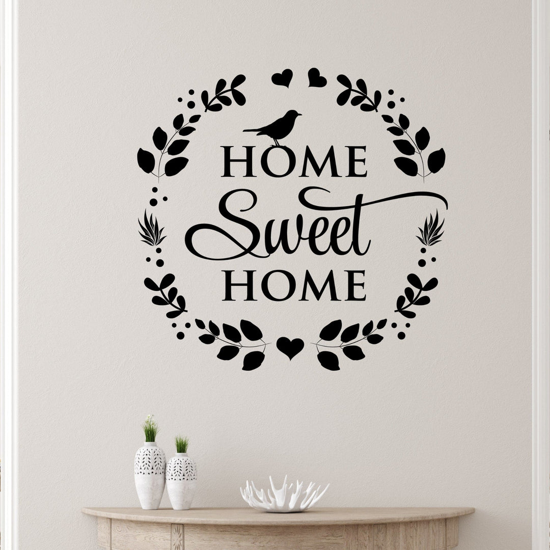 Decor - Home Sweet Home Removable Vinyl Wall Decal Easy Peel and Stick Wall Art