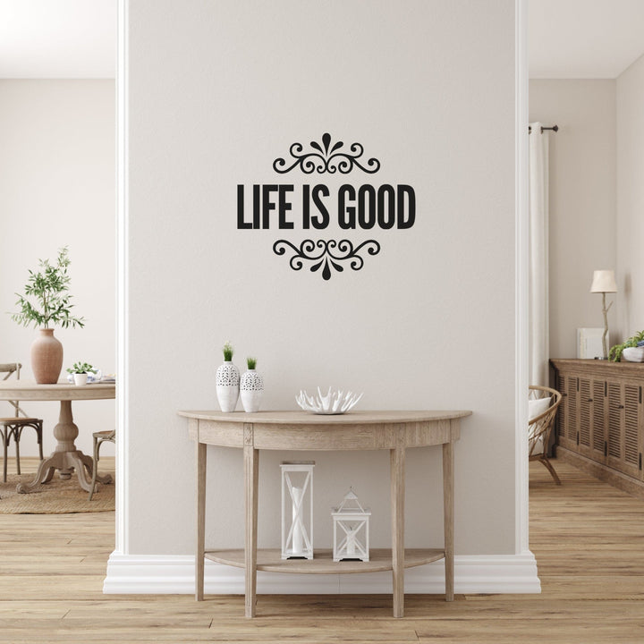 Decor - Life is Good Removable Vinyl Wall Decal Easy Peel and Stick Wall Art