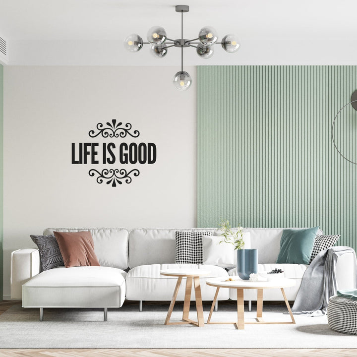 Decor - Life is Good Removable Vinyl Wall Decal Easy Peel and Stick Wall Art