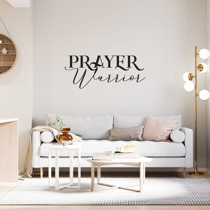 Decor - Prayer Warrior Removable Vinyl Wall Decal Easy Peel and Stick Wall Art