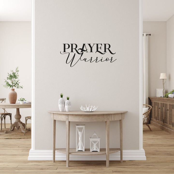 Decor - Prayer Warrior Removable Vinyl Wall Decal Easy Peel and Stick Wall Art