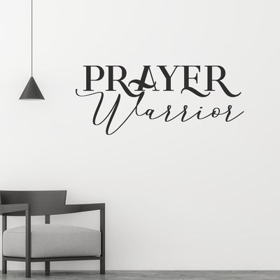 Decor - Prayer Warrior Removable Vinyl Wall Decal Easy Peel And Stick Wall Art -