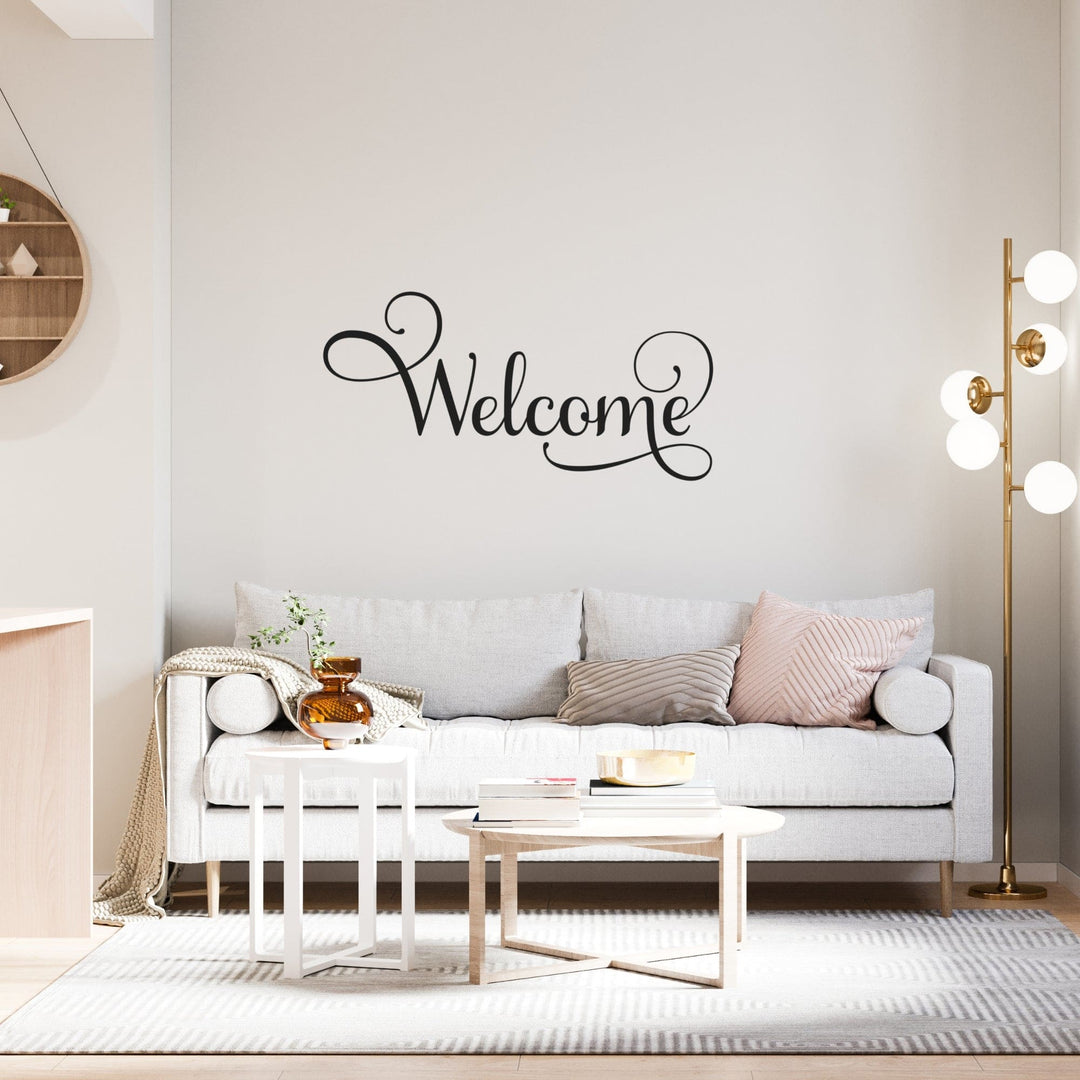 Decor - Welcome Removable Vinyl Wall Decal Easy Peel and Stick Wall Art