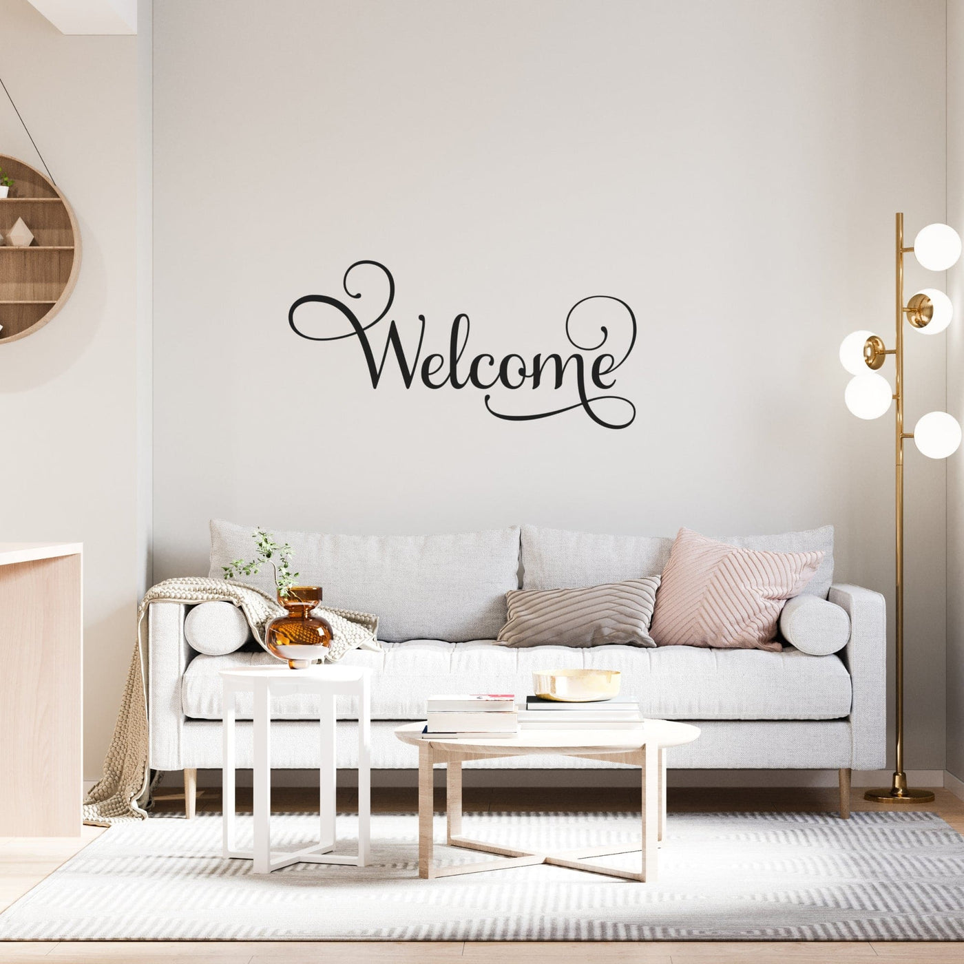 Decor - Welcome Removable Vinyl Wall Decal Easy Peel And Stick Wall Art -