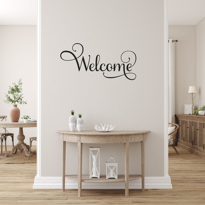 Decor - Welcome Removable Vinyl Wall Decal Easy Peel and Stick Wall Art