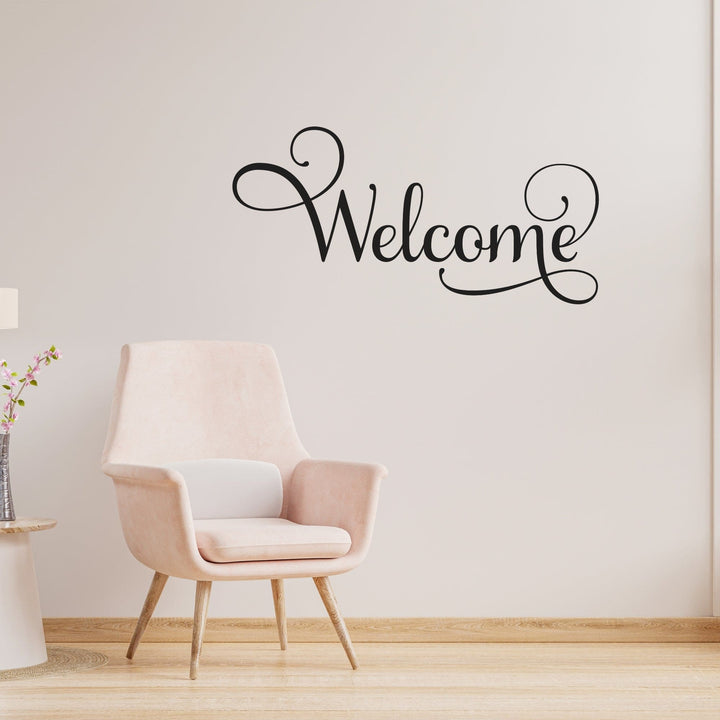 Decor - Welcome Removable Vinyl Wall Decal Easy Peel and Stick Wall Art