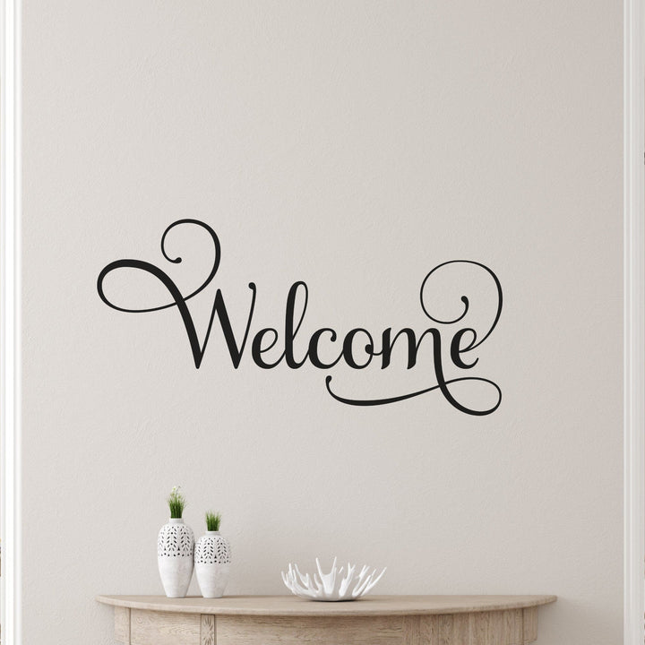 Decor - Welcome Removable Vinyl Wall Decal Easy Peel and Stick Wall Art