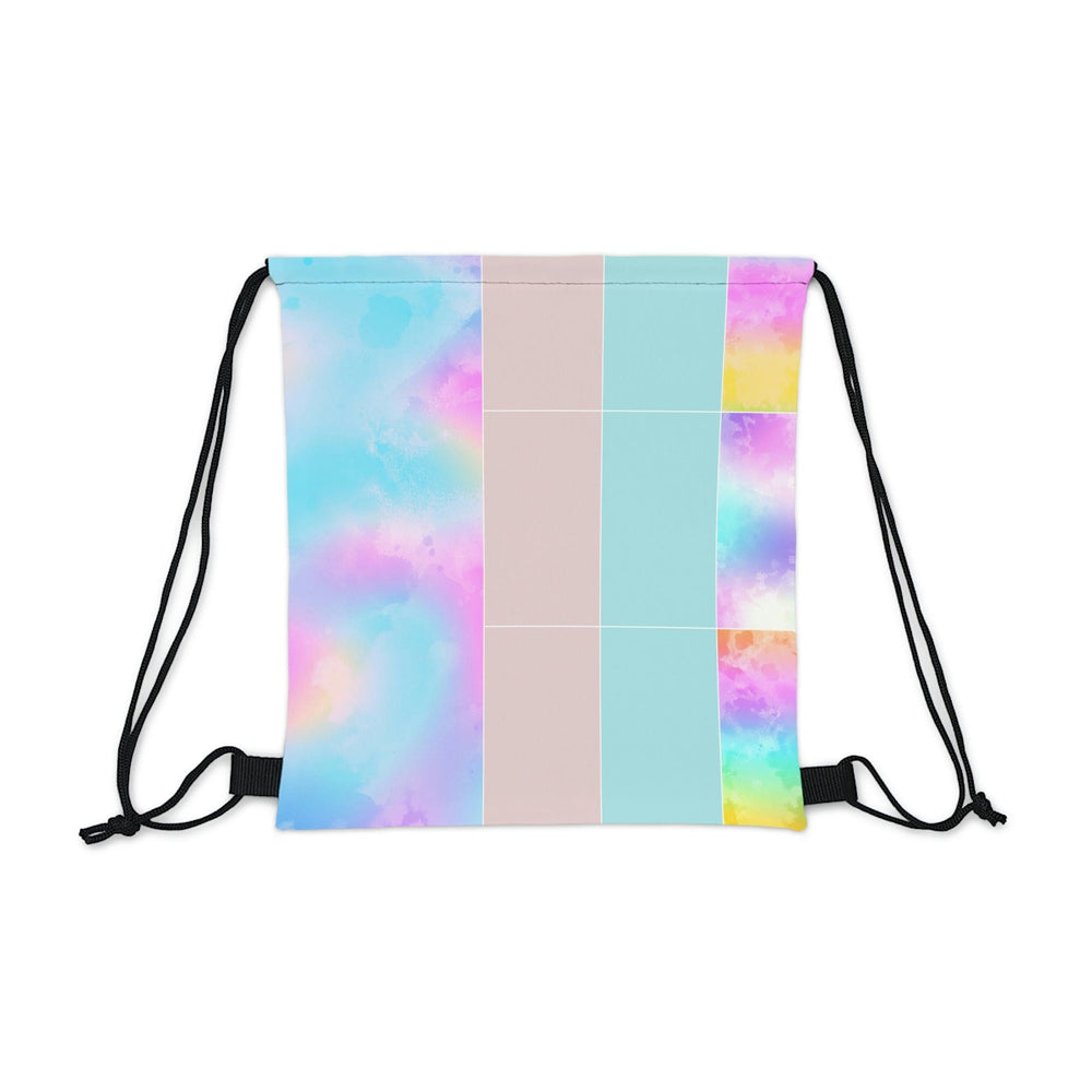 Decorative Drawstring Bag - Pastel Colorblock S1 - Bags/Drawstring