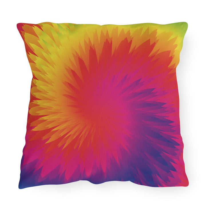 Decorative Indoor/outdoor Throw Pillow Tye Dye Geometric Swirl - Decorative