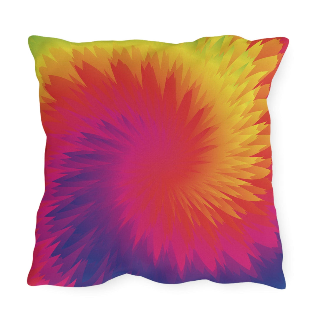 Decorative Indoor/outdoor Throw Pillow Tye Dye Geometric Swirl - Decorative