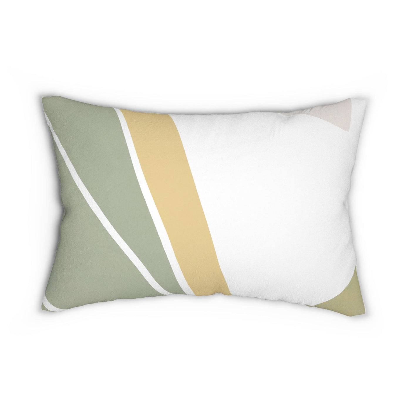 Decorative Lumbar Pillow Green Abstract Geometric Pattern - Home Decor