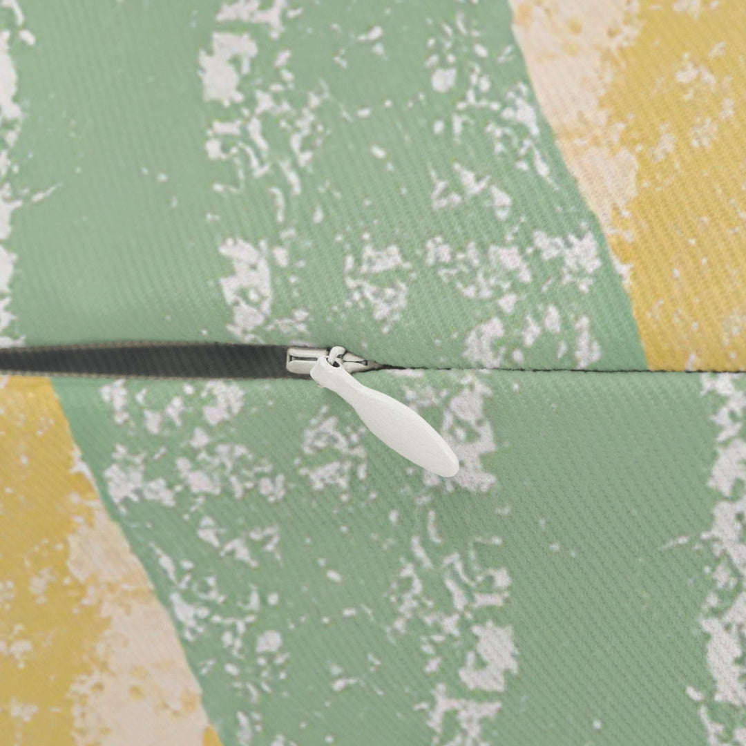 Decorative Lumbar Throw Pillow - Mint Green Textured Look Boho Print