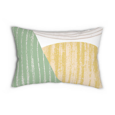 Decorative Lumbar Throw Pillow - Mint Green Textured Look Boho Print
