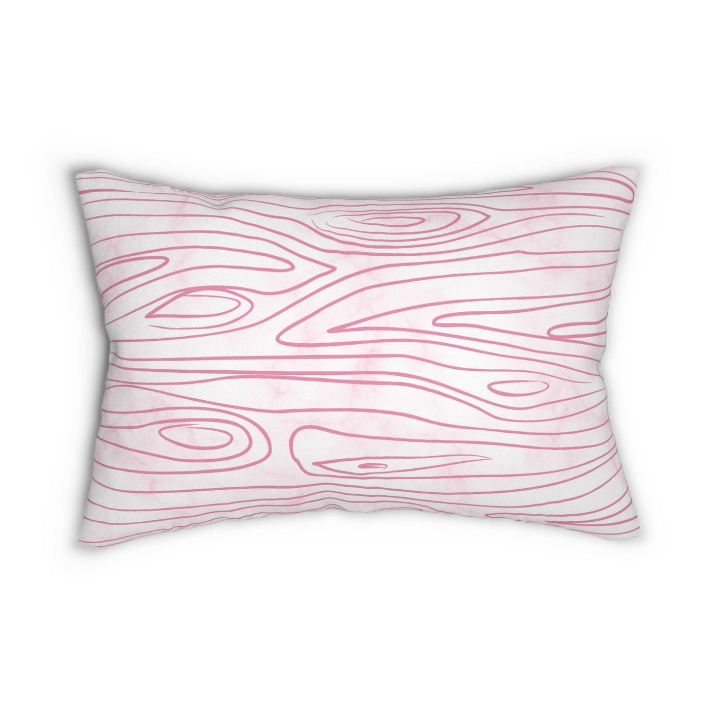 Decorative Lumbar Throw Pillow - Pink Line Art Sketch Print - Home Decor
