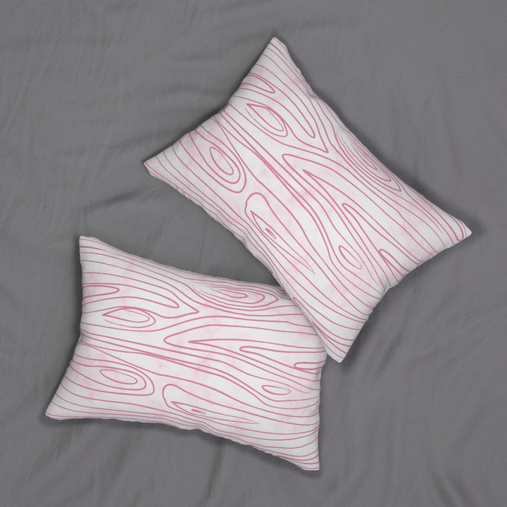 Decorative Lumbar Throw Pillow - Pink Line Art Sketch - Decorative | Throw