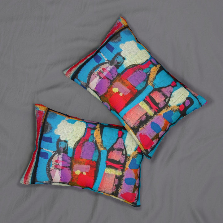 Decorative Lumbar Throw Pillow - Sutileza Smooth Colorful Abstract Print