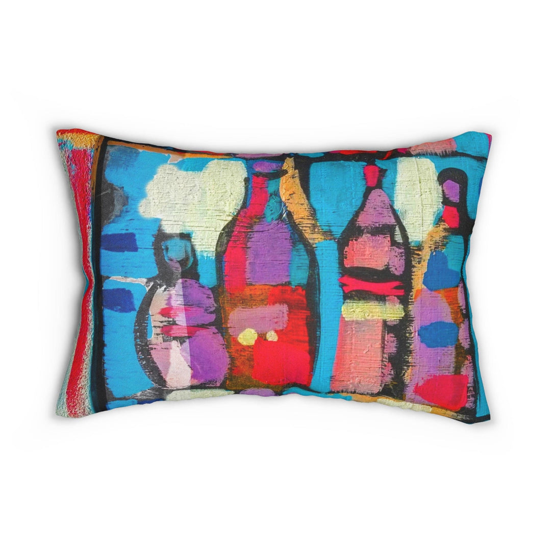 Decorative Lumbar Throw Pillow - Sutileza Smooth Colorful Abstract Print