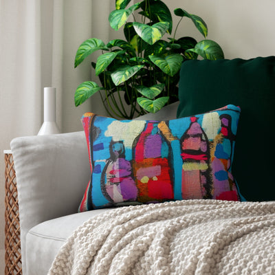 Decorative Lumbar Throw Pillow - Sutileza Smooth Colorful Abstract Print - Home