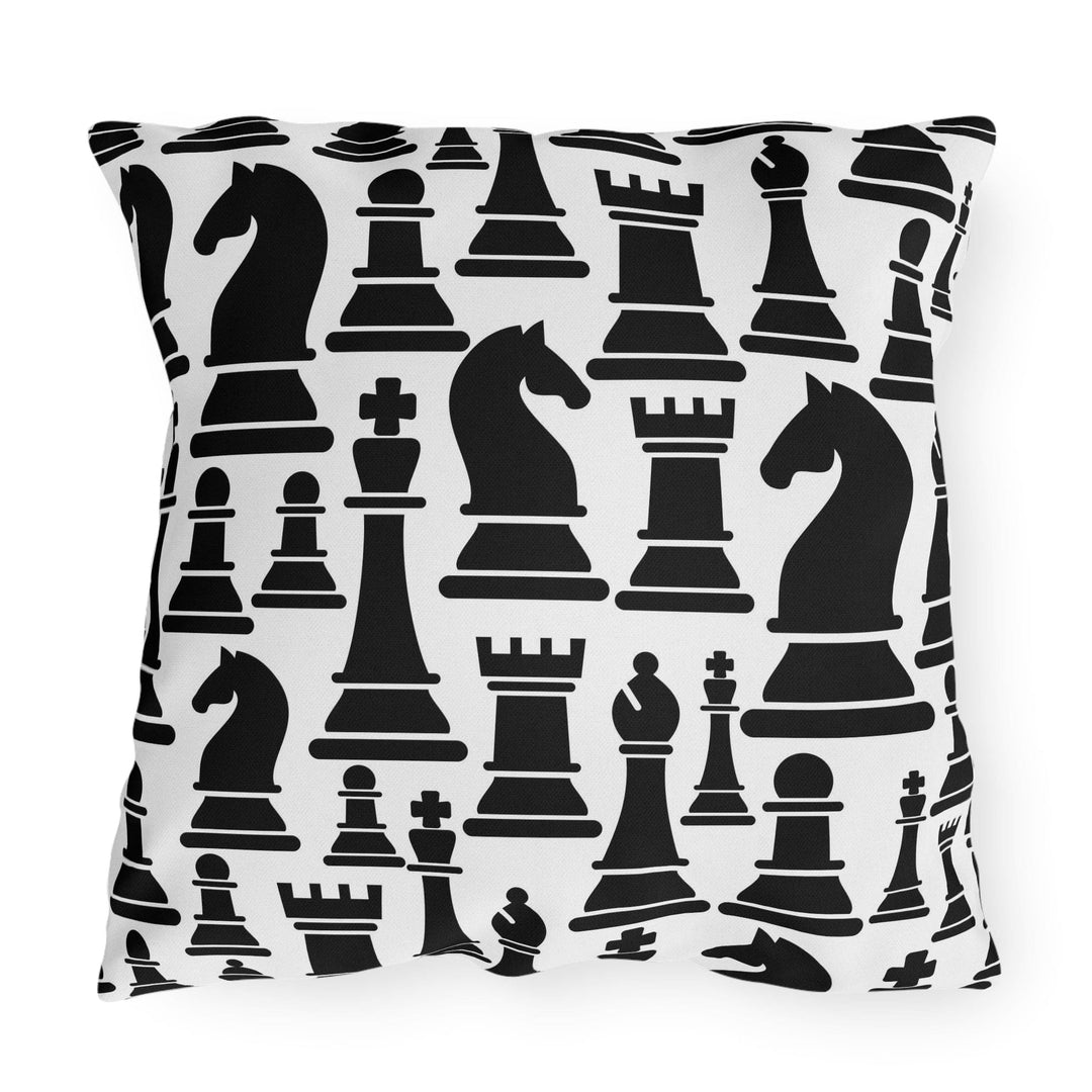 Decorative Indoor/outdoor Pillow Black and White Chess Pattern - Decorative