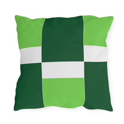 Decorative Outdoor Pillows - Set Of 2 Lime Forest Irish Green Colorblock