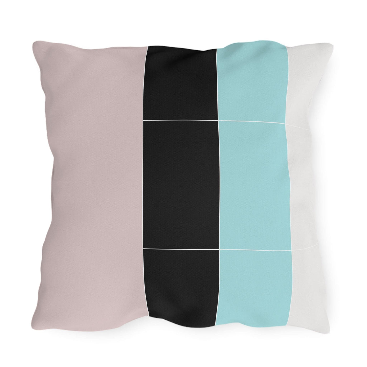 Decorative Outdoor Pillows - Set Of 2 Pastel Colorblock Pink/black/blue | Throw