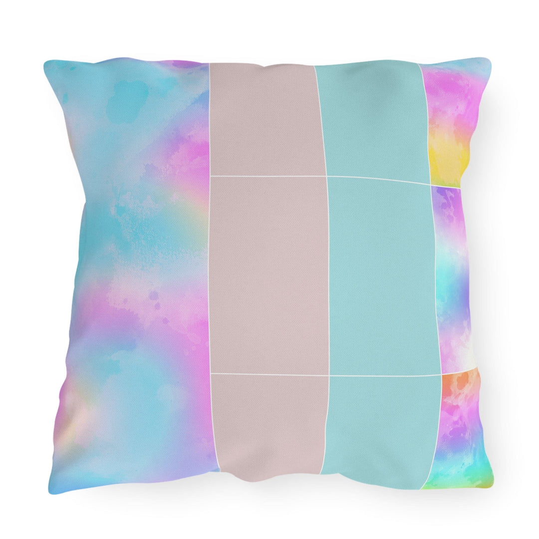 Decorative Indoor/outdoor Pillow - Pastel Colorblock Watercolor Pattern