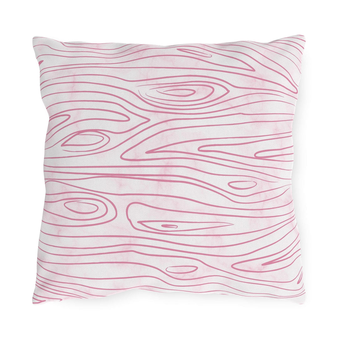 Decorative Indoor/outdoor Pillow Pink Line Art Sketch Pattern - Decorative