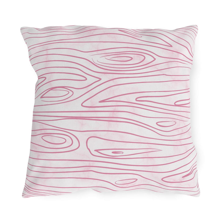 Decorative Indoor/outdoor Pillow Pink Line Art Sketch Pattern - Decorative