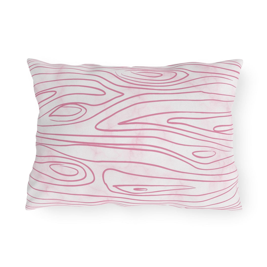 Decorative Indoor/outdoor Pillow Pink Line Art Sketch Pattern - Decorative