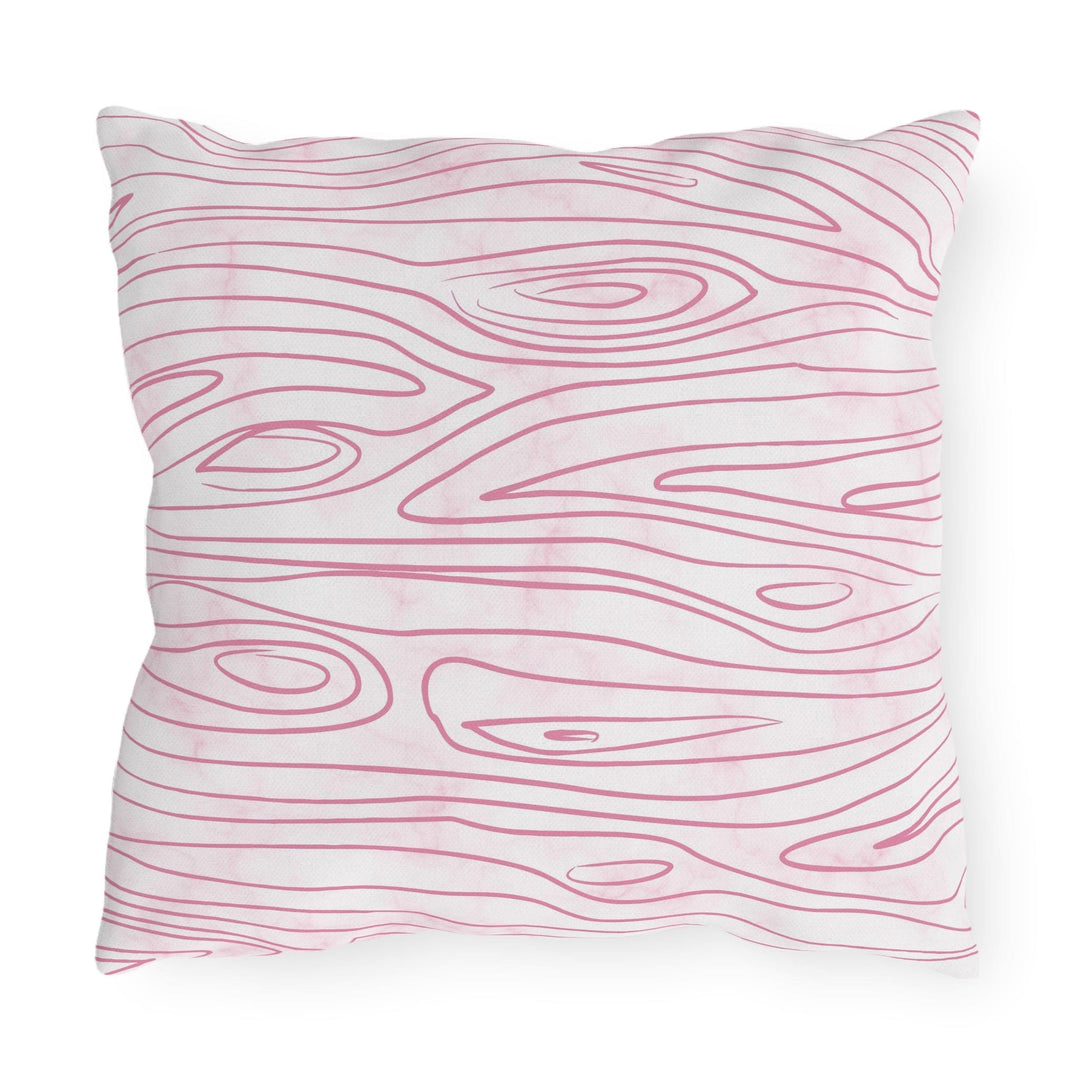 Decorative Indoor/outdoor Pillow Pink Line Art Sketch Pattern - Decorative