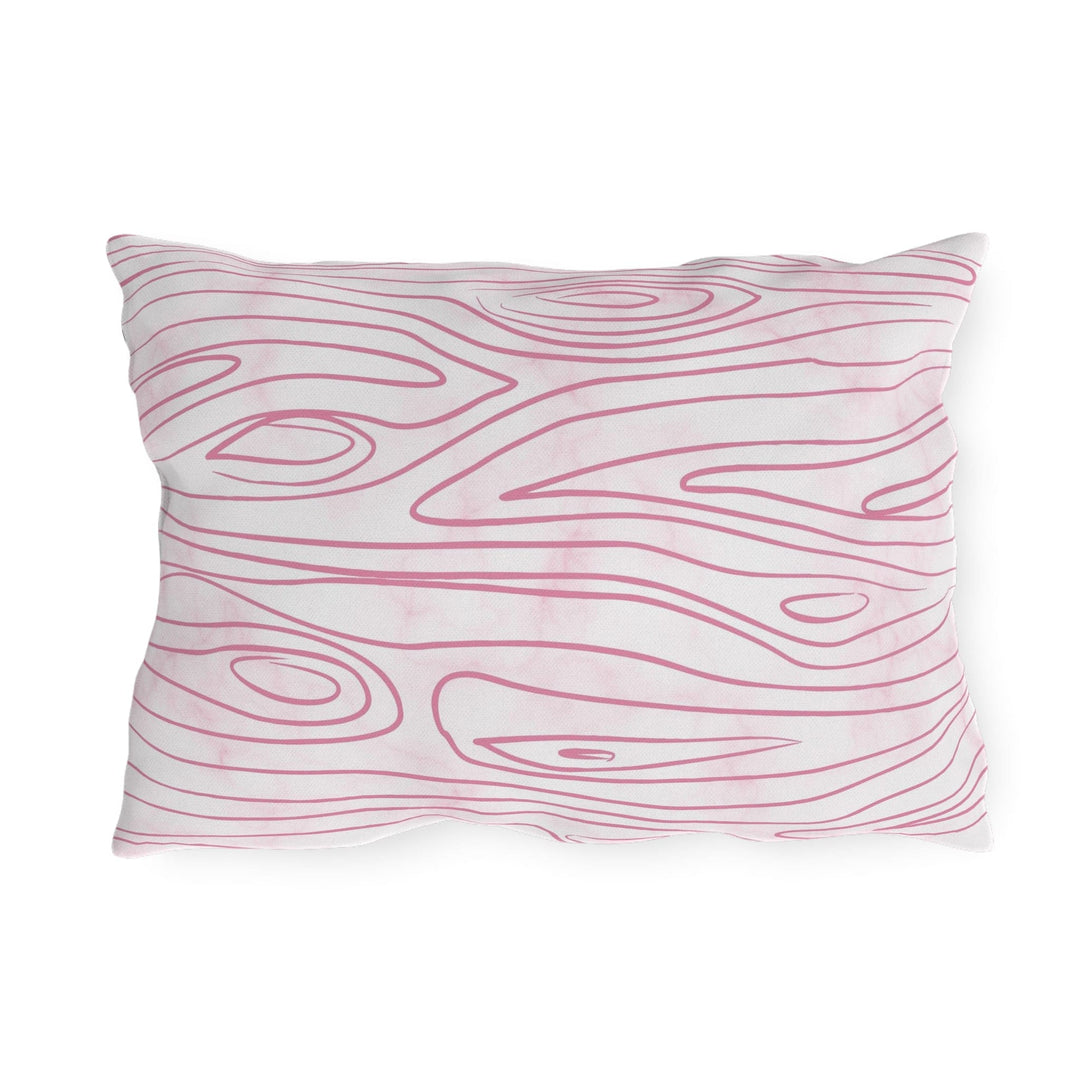 Decorative Indoor/outdoor Pillow Pink Line Art Sketch Pattern - Decorative