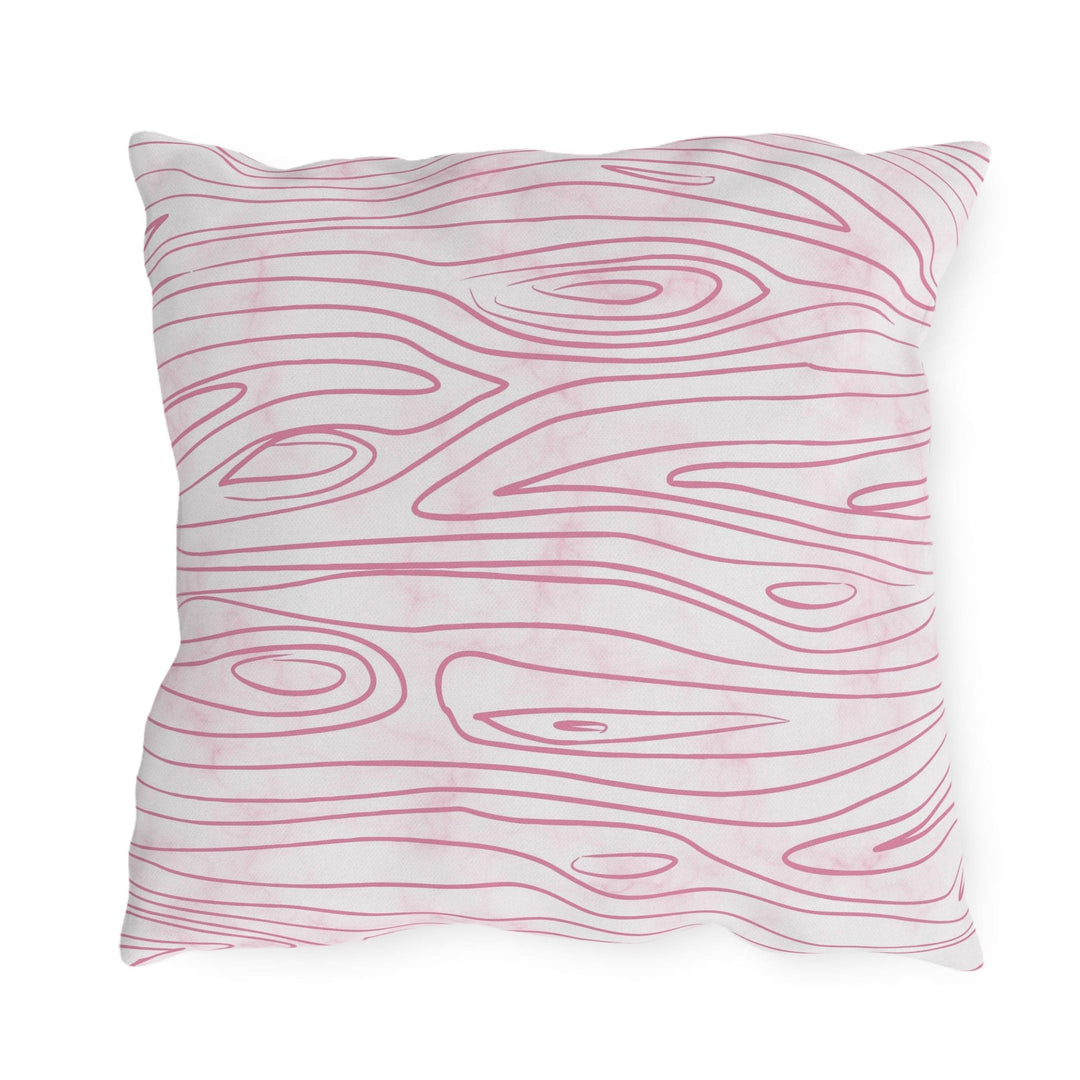 Decorative Indoor/outdoor Pillow Pink Line Art Sketch Pattern - Decorative