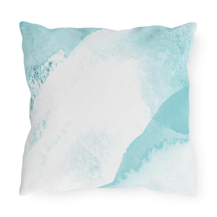 Decorative Indoor/outdoor Pillow Subtle Abstract Ocean Blue and White