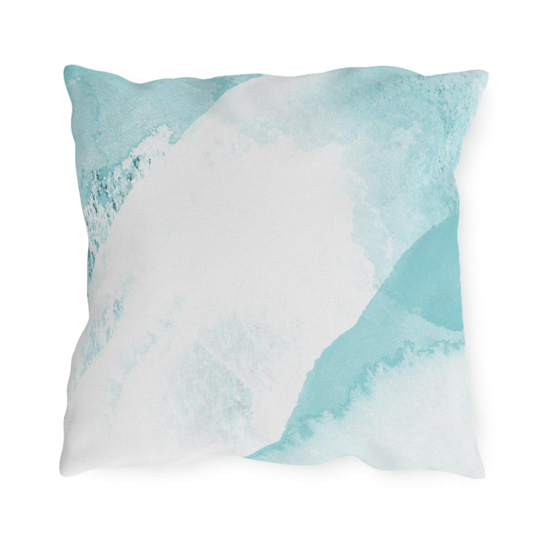 Decorative Indoor/outdoor Pillow Subtle Abstract Ocean Blue and White