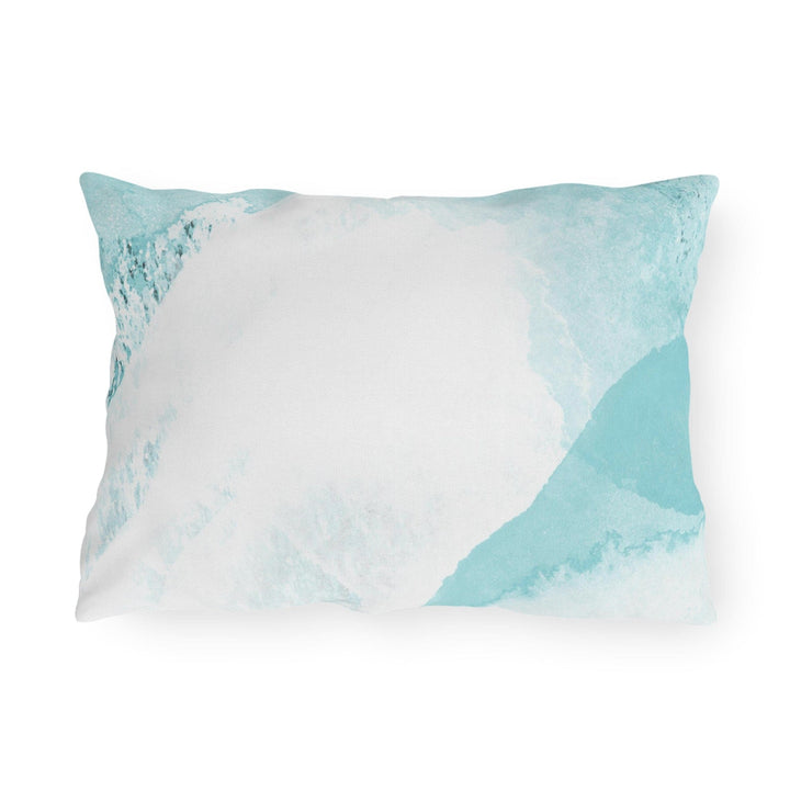 Decorative Indoor/outdoor Pillow Subtle Abstract Ocean Blue and White