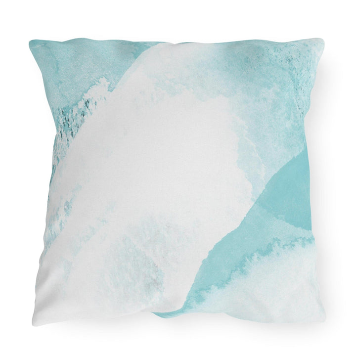 Decorative Indoor/outdoor Pillow Subtle Abstract Ocean Blue and White