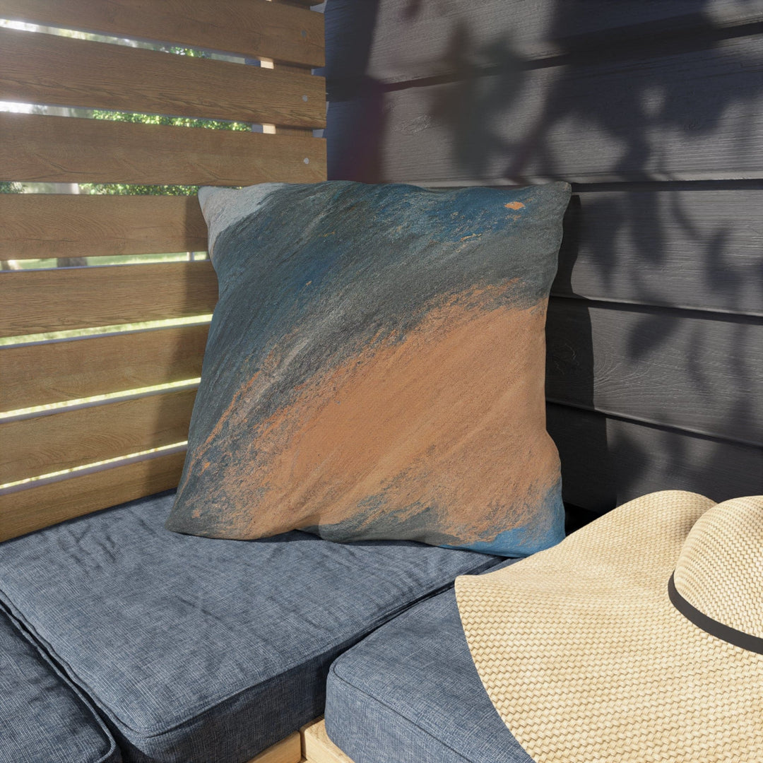 Decorative Indoor/outdoor Pillow - Blue Orange Abstract Pattern