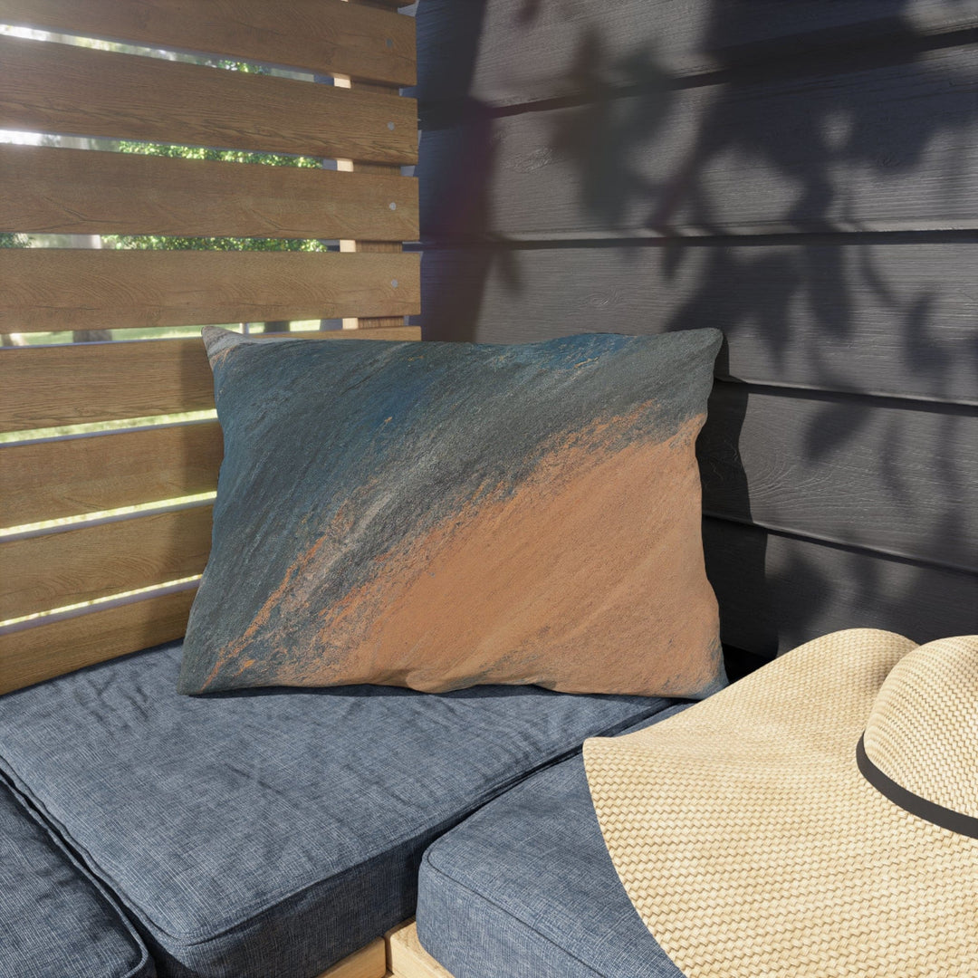 Decorative Indoor/outdoor Pillow - Blue Orange Abstract Pattern