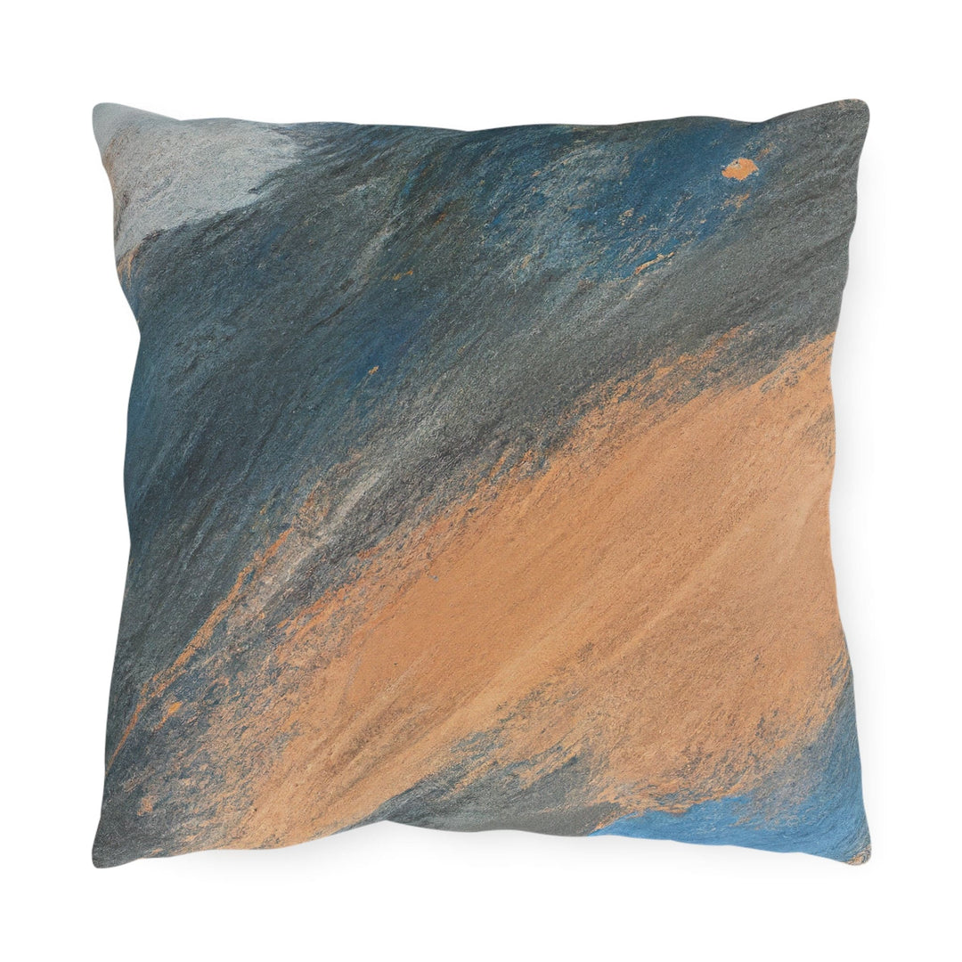 Decorative Indoor/outdoor Pillow - Blue Orange Abstract Pattern