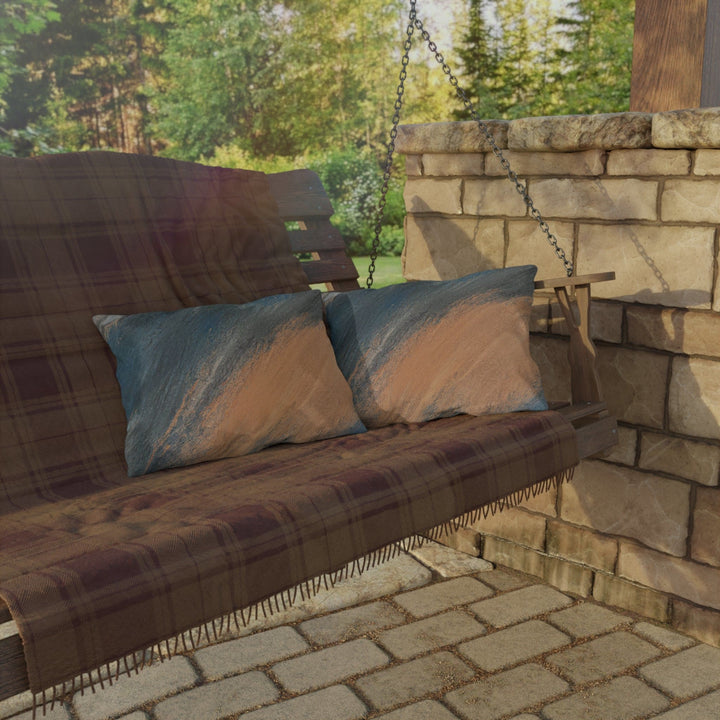 Decorative Indoor/outdoor Pillow - Blue Orange Abstract Pattern