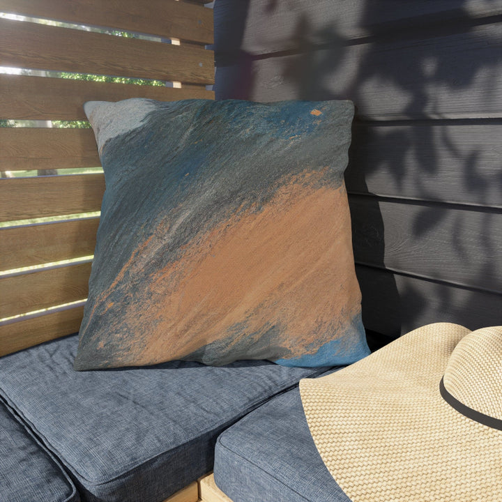 Decorative Indoor/outdoor Pillow - Blue Orange Abstract Pattern