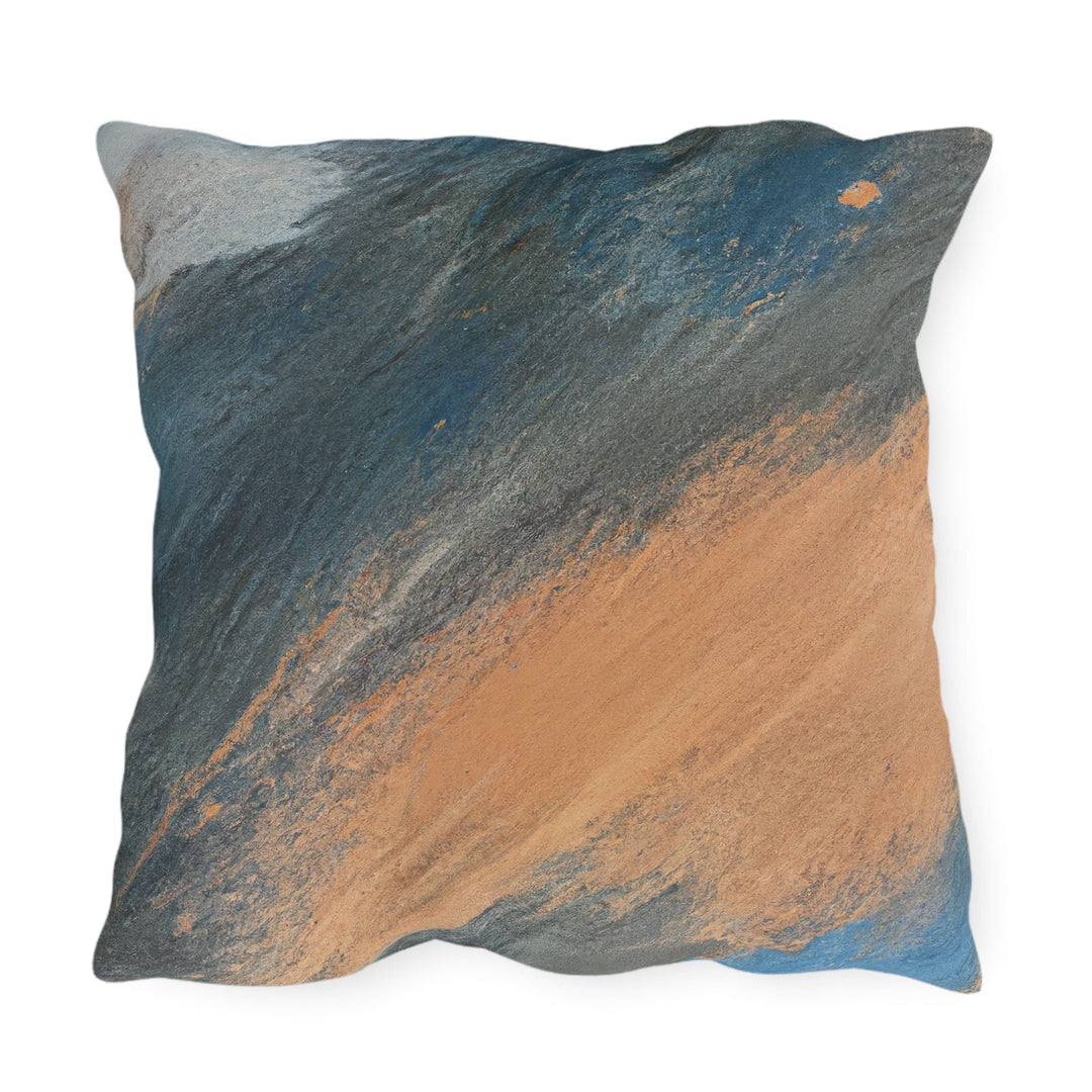 Decorative Indoor/outdoor Pillow - Blue Orange Abstract Pattern